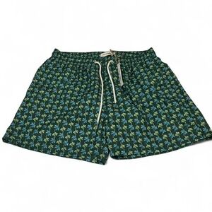 Coco Republic Swim Trunks Mens XL Green Palm Tree Print NWT Tropical Beachwear